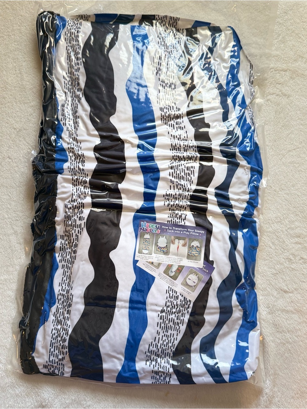 Happy Nappers Blue & Black Wave Kids Sleep Sack NWT